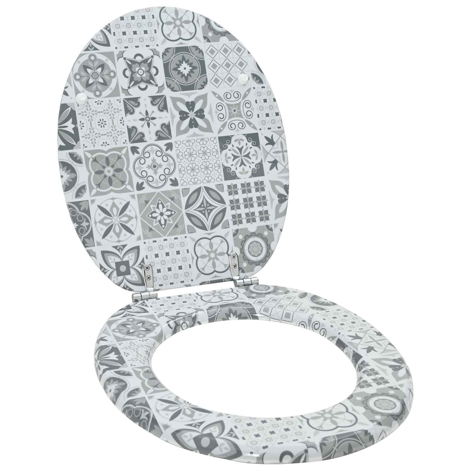 Toiletzitting MDF Grijs Soft-close 44x38 cm - 33% Korting