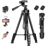 Driepootstatief 190cm Zwart met Telefoonhouder & Afstandsbediening (32% Korting)