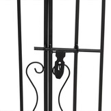 Smeedijzeren Poort Zwart 121x8x100 cm - 54% Korting