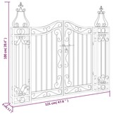 Smeedijzeren Poort Zwart 121x8x100 cm - 54% Korting