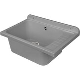 Grijze Polypropyleen Wastafel Wandmontage 58x38x21 cm - 34% Korting