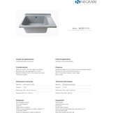 Grijze Polypropyleen Wastafel Wandmontage 58x38x21 cm - 34% Korting