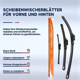 GEARMONSTER Ruitenwisserbladen voor + achter, set van 3, 600 mm/475 mm/275 mm - Maat Für Skoda Yeti Typ 5L 2009-2017