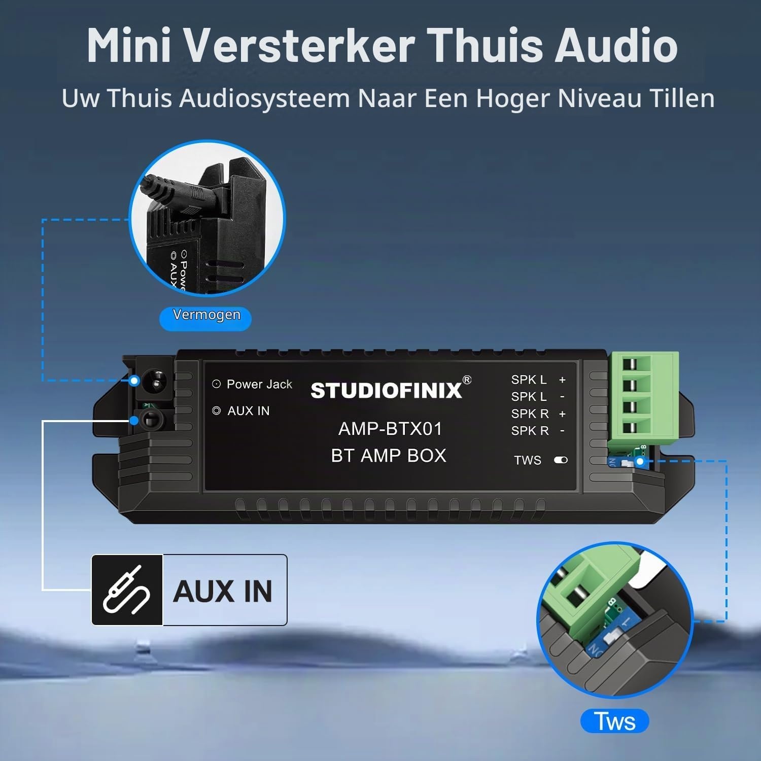 Plafondluidsprekers (2x) - Vochtbestendig - 160W Bluetooth Surround Sound - 10.2 cm