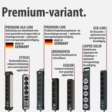 Brennenstuhl Eco-Line Comfort Switch Plus Stekkerdoos, 6-voudig (2 permanente, 4 schakelbare stopcontacten, verlichte voetschakelaar) Single antraciet