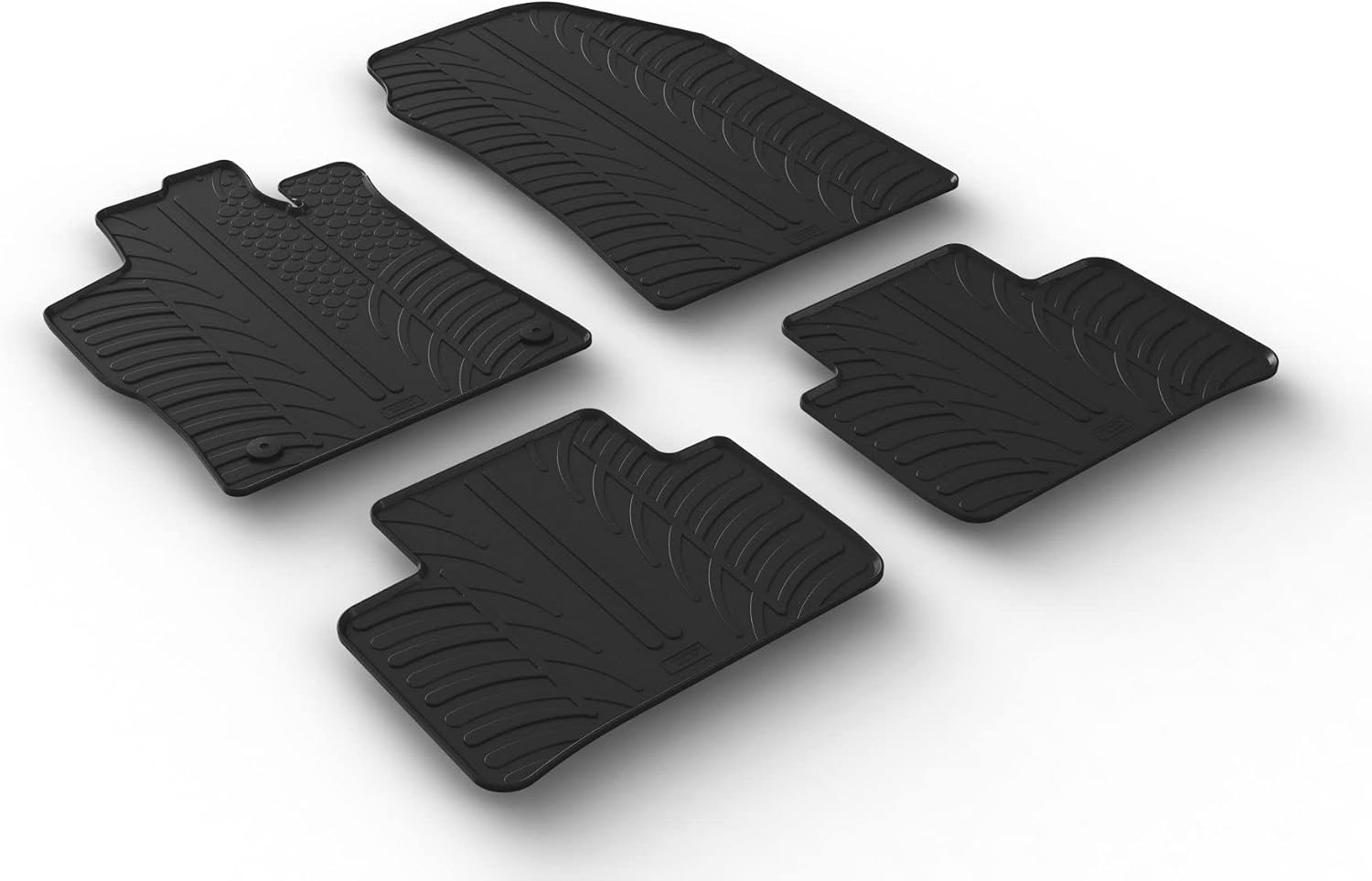 Gledring Rubberen Automatten Set voor Peugeot 308 III SW & Opel Astra L Sports Tourer - 4-delig Zwart