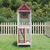 Volière Grenenhout 60x58,5x160 cm Mokkakleurig met 54% Korting