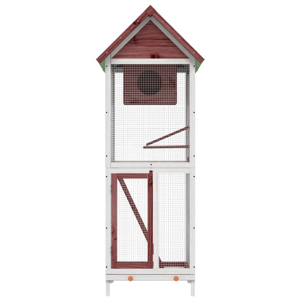 Volière Grenenhout 60x58,5x160 cm Mokkakleurig met 54% Korting
