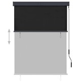 Buiten Rolgordijn 120x250 cm Antraciet - 34% Korting