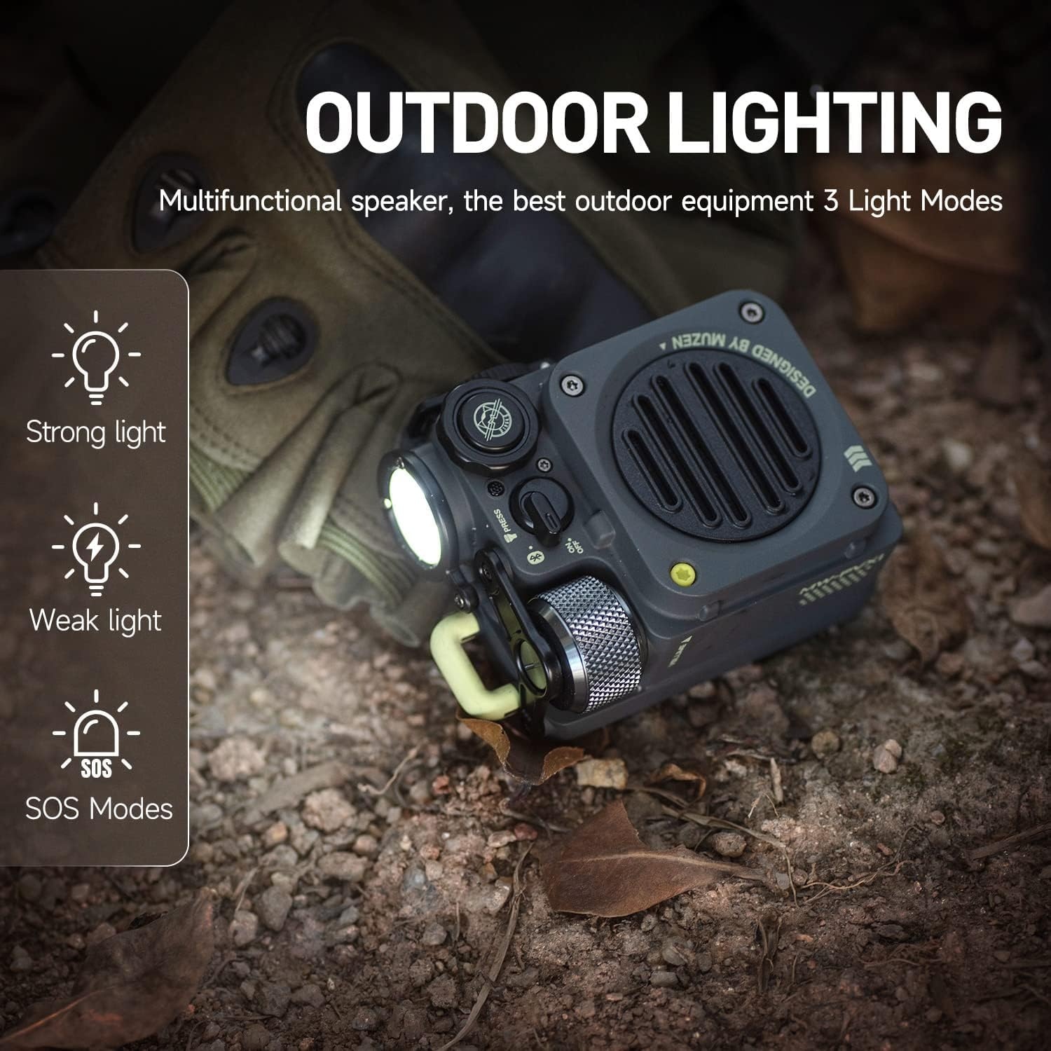 Robuuste Draagbare Bluetooth Luidspreker met Zaklamp (34% Korting)
