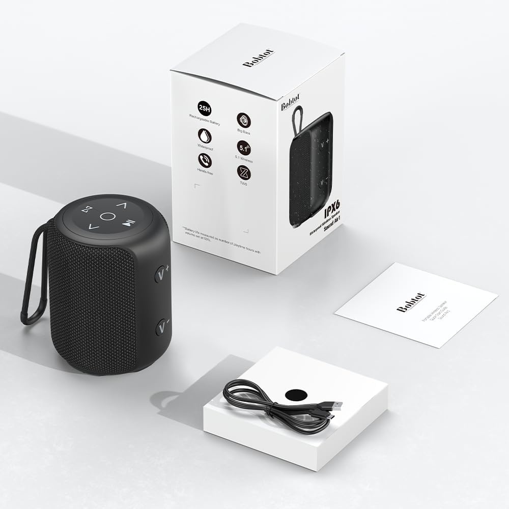 Draagbare Bluetooth Speaker Zwart 32% Korting - IPX6 Waterbestendig