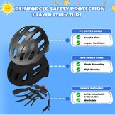 Fietshelm Kind M (55-58 cm) - Zilver Grijs - Lichtgewicht & Verstelbaar - 32% Korting