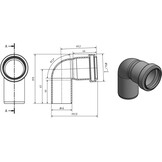 HTsafe Boog 87° DN 40mm Grijs PP - 61% Korting!