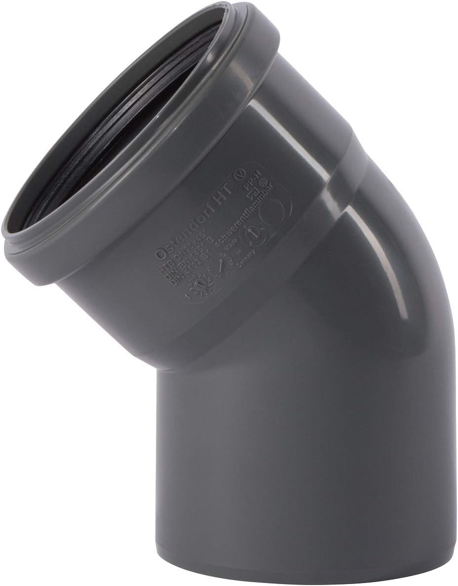 HTsafe Boog 87° DN 40mm Grijs PP - 61% Korting!