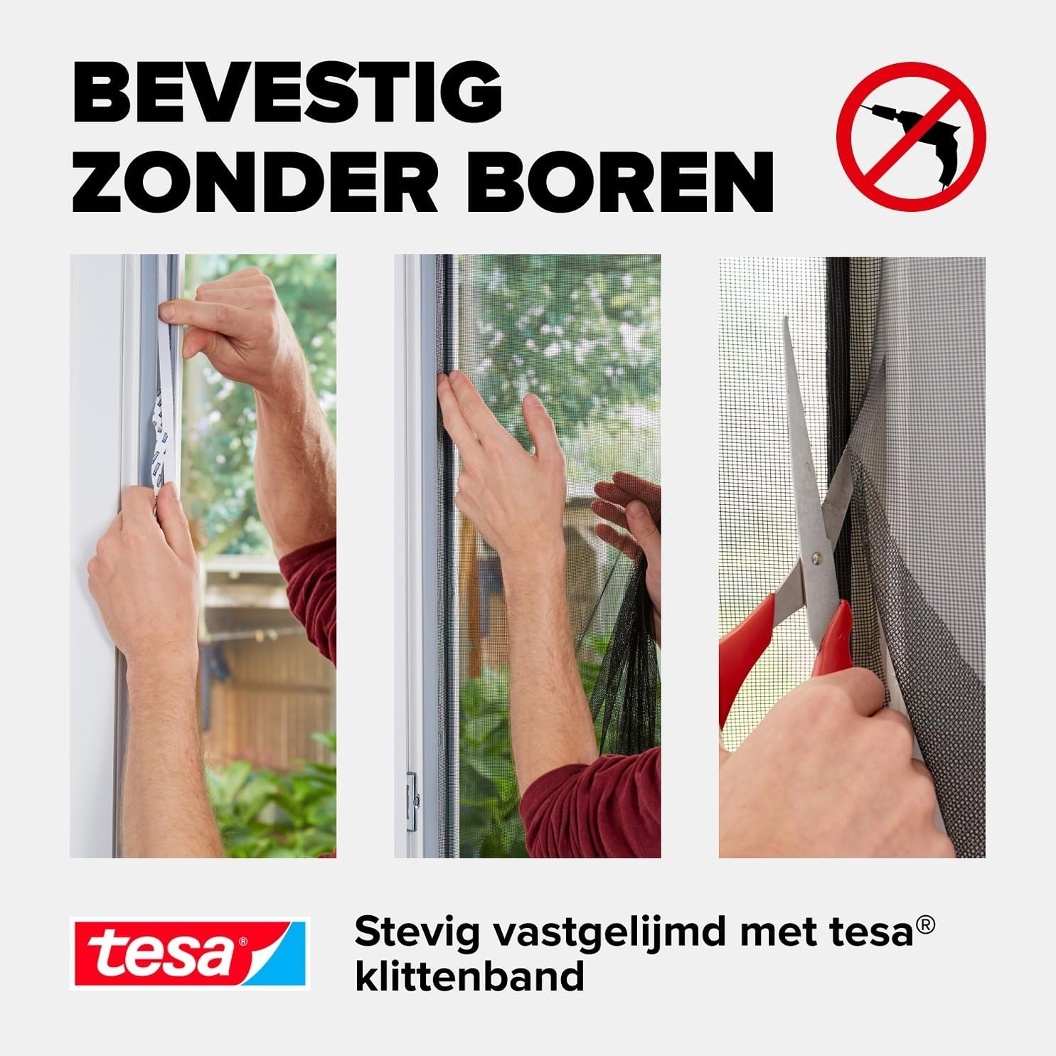 Tesa Klittenband Vliegenhor Wit (3x 110x130 cm) - 52% Korting