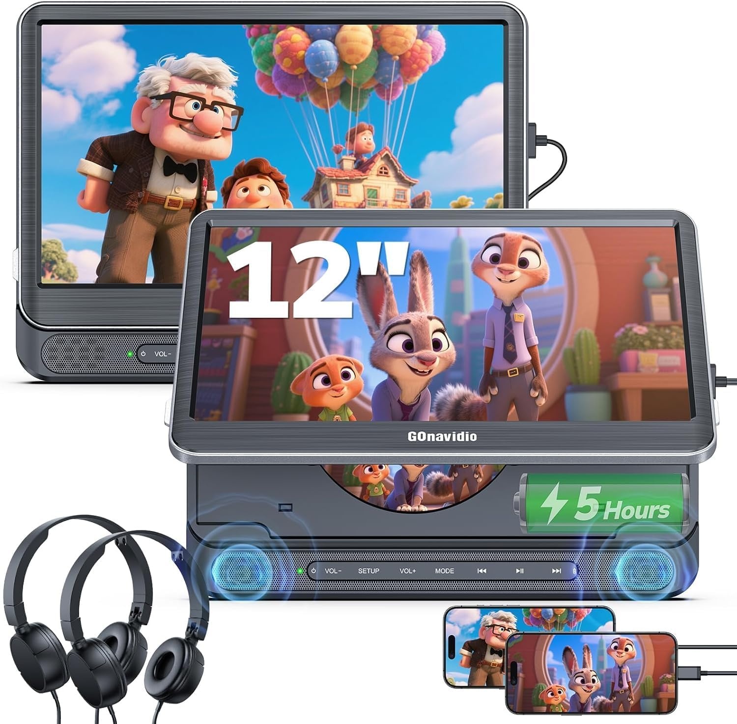 Dubbele 12-inch Auto DVD-speler met HDMI - 34% Korting