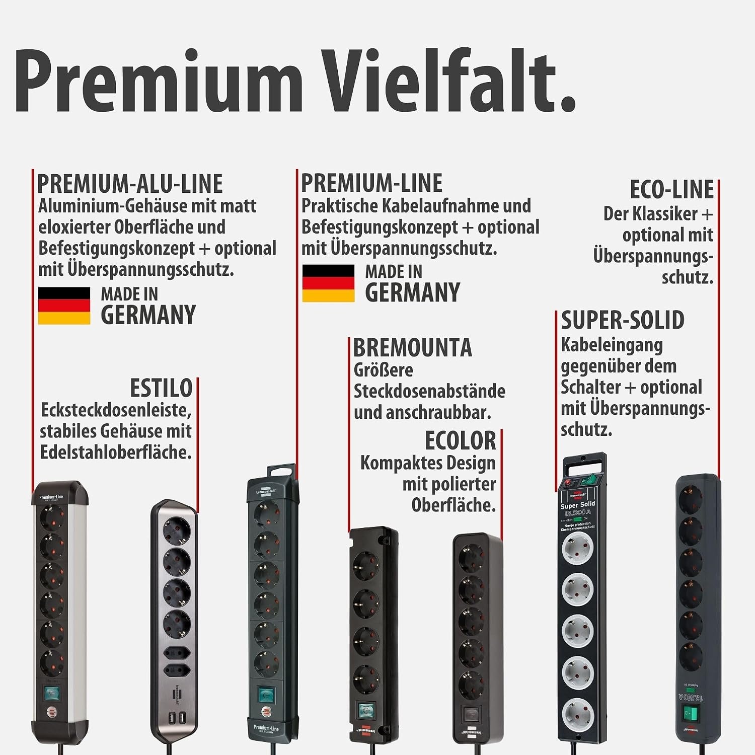 Brennenstuhl 10-voudige stekkerdoos met schakelaar - 3m - Zwart - 31% Korting