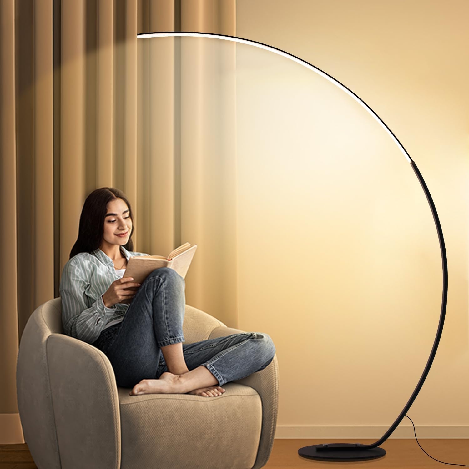 Dimbare LED Booglamp Zwart - 34% Korting!