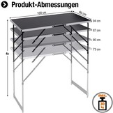 Meister 4357760 Opvouwbare Multifunctionele tafel, 3-delig