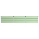 vidaXL Plantenbak Groen 240 x 40 x 45 cm Staal