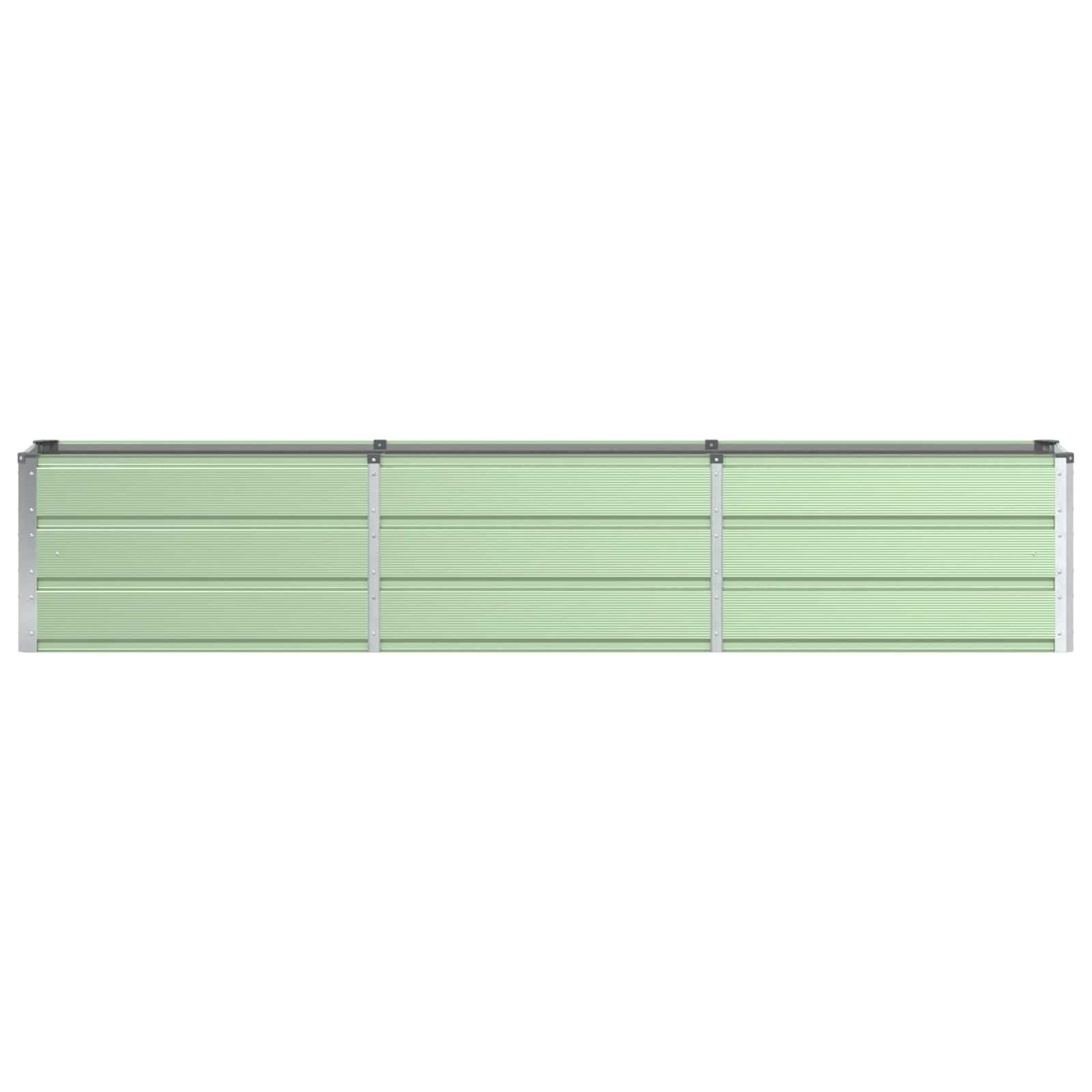 vidaXL Plantenbak Groen 240 x 40 x 45 cm Staal