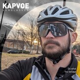 KAPVOE Gepolariseerde Sportbril - Fietsbril met UV400 Bescherming - Zwart