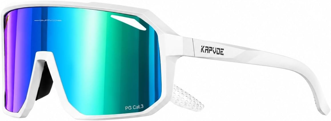 KAPVOE Gepolariseerde Sportbril - Fietsbril met UV400 Bescherming - Zwart