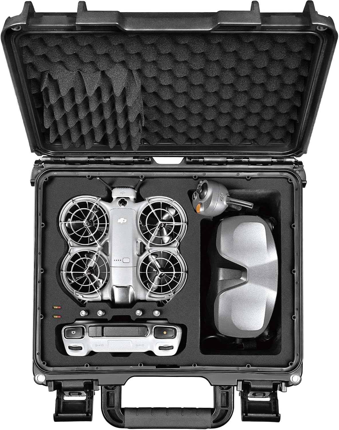 Lekufee Waterdichte Harde Draagtas voor DJI Neo 2 Motion Fly More Combo, DJI RC 2/N3, Goggles N3/3, RC Motion 3 en Accessoires (Alleen Case)