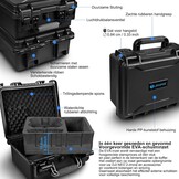 Lekufee Waterdichte Harde Draagtas voor DJI Neo 2 Motion Fly More Combo, DJI RC 2/N3, Goggles N3/3, RC Motion 3 en Accessoires (Alleen Case)
