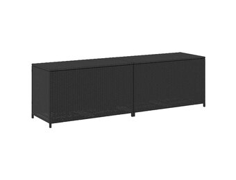 vidaXL Tuinbox 200x50x60 cm poly rattan zwart