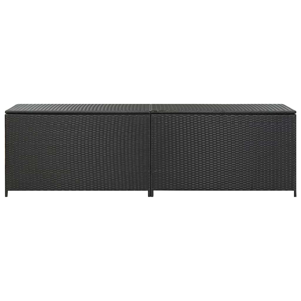 vidaXL Tuinbox 200x50x60 cm poly rattan zwart