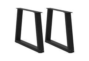 Set van 2 Zwarte V-vorm Salontafelpoten (70x42-43,3 cm) - 39% Korting
