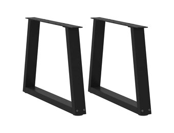 vidaXL Salontafelpoten 2 st V-vormig 70x(42-43,3) cm staal zwart