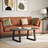 vidaXL Salontafelpoten 2 st V-vormig 70x(42-43,3) cm staal zwart