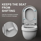 Ibergrif M41001 D-vorm Toiletdeksel Softclose Quick Release WC-bril Verstelbare bril Scharnieren Eenvoudige Reiniging Algemeen Doel Wit Toiletbril