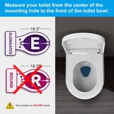 Ibergrif M41001 D-vorm Toiletdeksel Softclose Quick Release WC-bril Verstelbare bril Scharnieren Eenvoudige Reiniging Algemeen Doel Wit Toiletbril