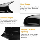 TTCR-II 2 stuks compatibel met achteruitkijkspiegelafdekking BMW 3-serie E90 E91 E92 E93 LCI zijspiegelbehuizing links en rechts E87 E81 E82 E88 LCI(glanzend zwart)