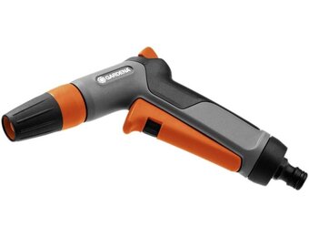 Gardena Classic reinigingspuit: waterspuit voor reinigen en sproeien, met impulsontspanner en permanente vergrendeling, vorstbescherming (18301-50)