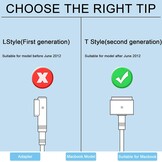 60W T-Tip MacBook Oplader - 31% Korting!