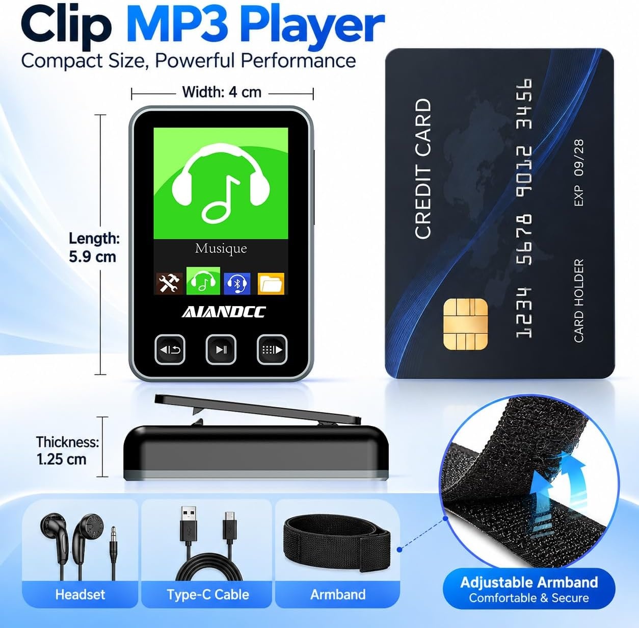 Compacte 32GB MP3-speler met Bluetooth & 32% Korting