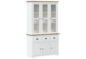 Hoge Kast BODO Grenenhout Wit/Bruin - 60% Korting!