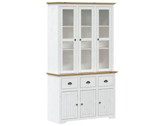 Hoge Kast BODO Grenenhout Wit/Bruin - 60% Korting!