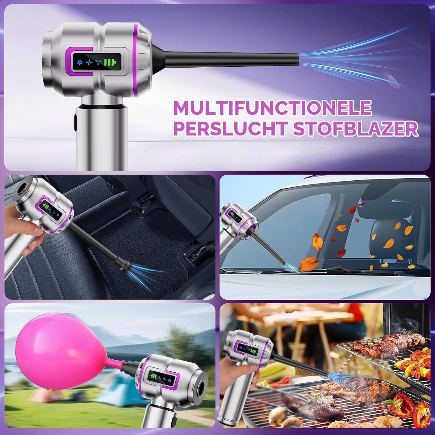 Draadloze Handstofzuiger - 27000 Pa - Incl. Opzetstukken - 32% Korting