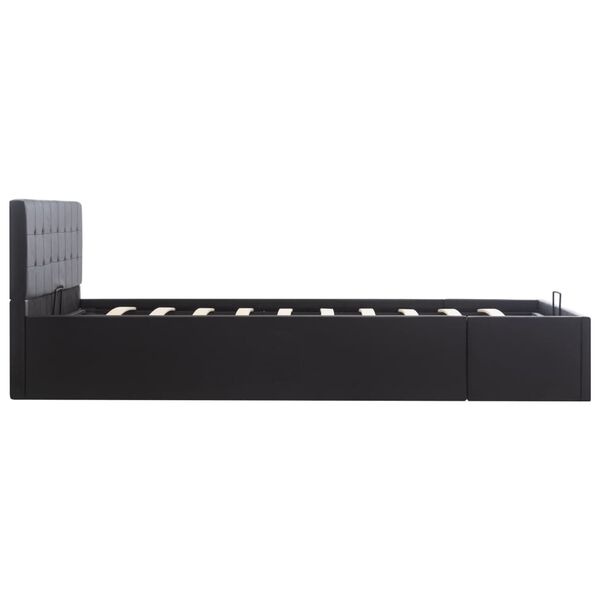 Hydraulisch Bedframe Kunstleer Zwart 140x200 cm - 35% Korting!