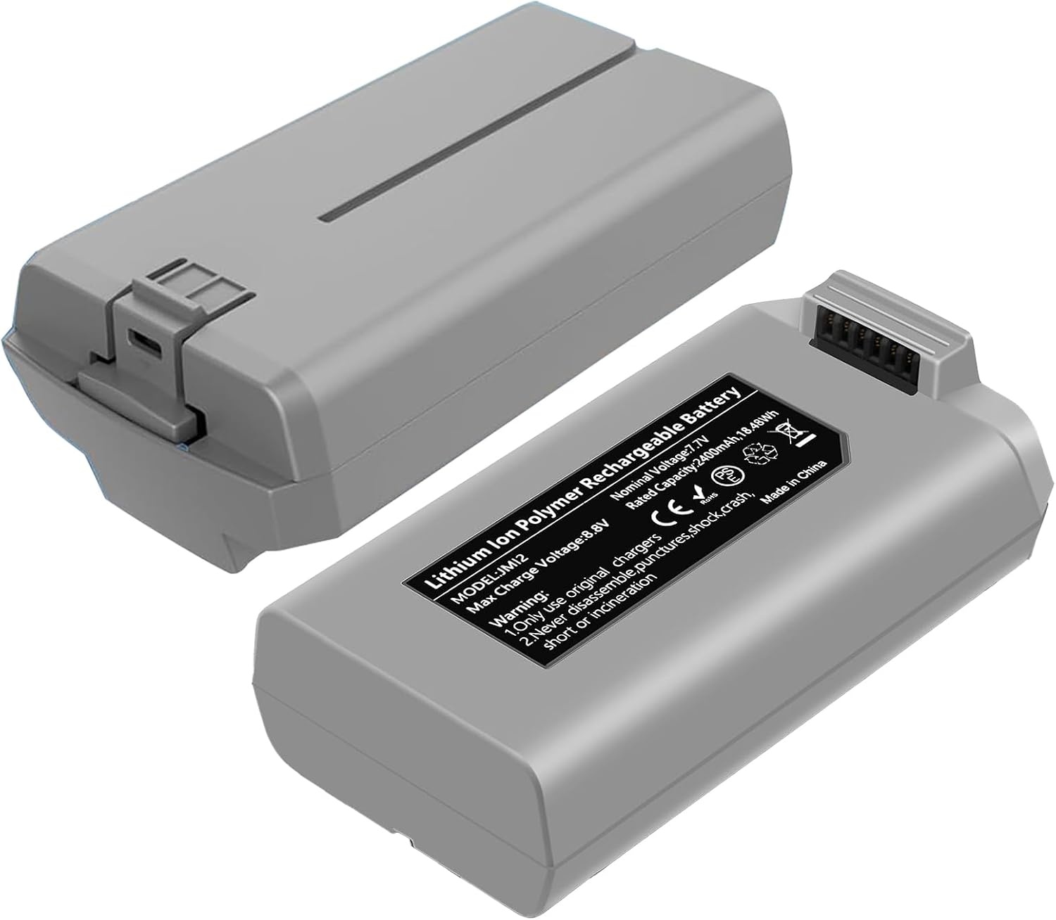 2x DJI Mini 2 / SE Drone Accu's - 2400 mAh, 7.7V - 34% Korting!