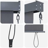 VidaXL Rolgordijn Antraciet - Buiten - 200x250 cm - Stof - 47% Korting