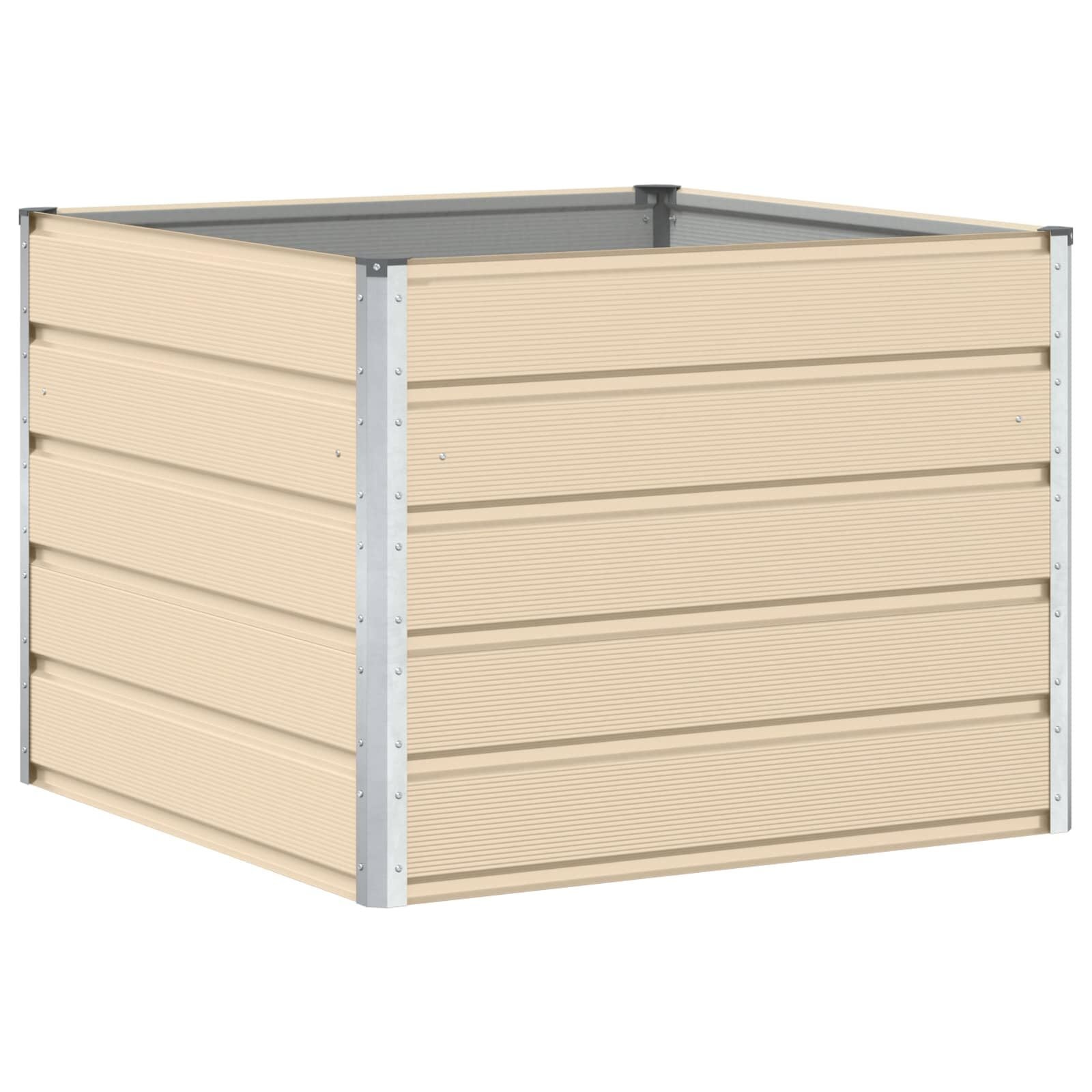 Plantenbak Staal Ivoor 100x100x75 cm - 33% Korting