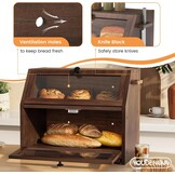 Houten Broodtrommel met Snijplank - 34% Korting