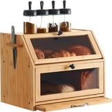 Houten Broodtrommel met Snijplank - 34% Korting