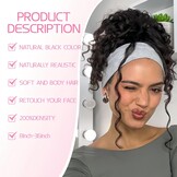 Body Wave Hoofdband Pruik 24 Inch Synthetisch Haar met 32% Korting